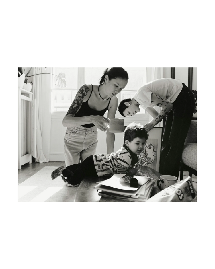 Lyséa Necklace: Leather, Baroque Pearl