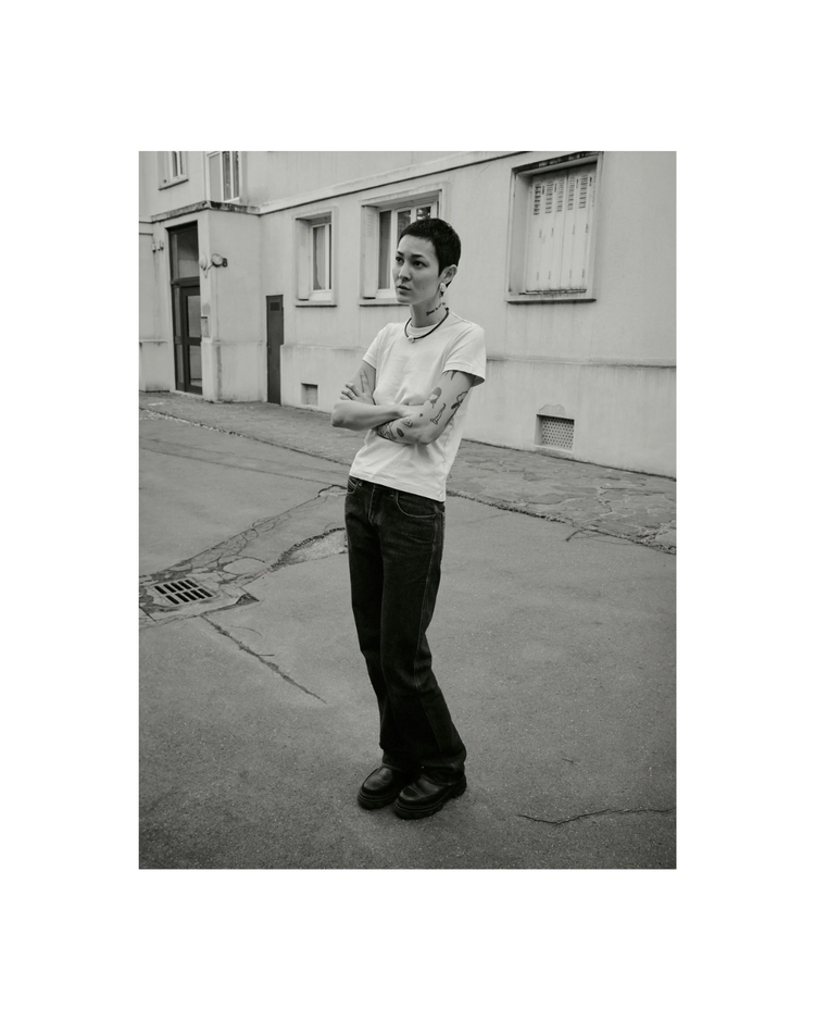 Lyséa Necklace: Leather, Baroque Pearl