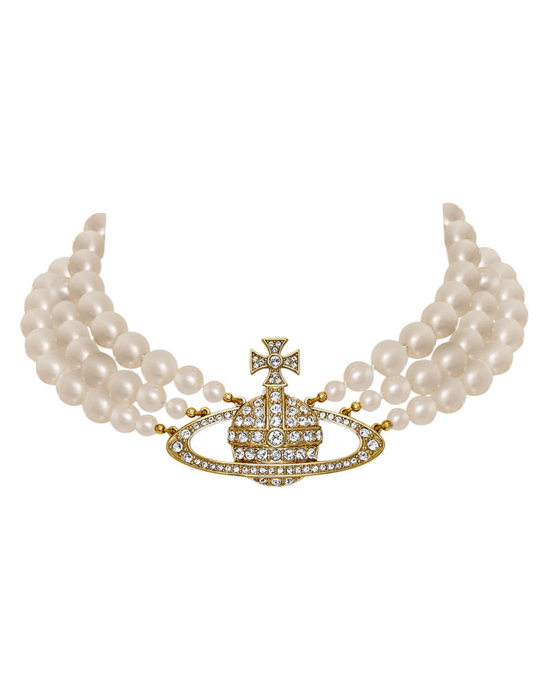 Three Row Pearl Bas Relief