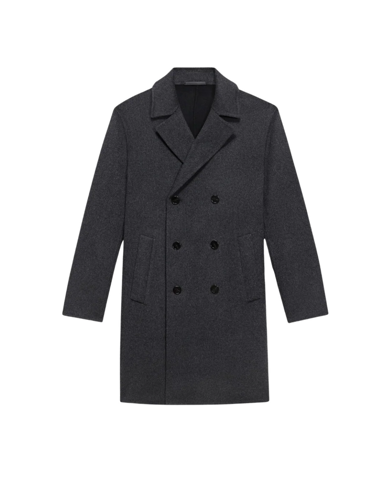 Double-Breasted Coat in Double-Face Wool-Cashmere
