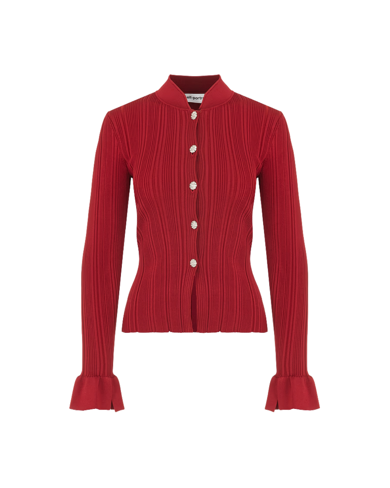 Red Viscose Cardigan