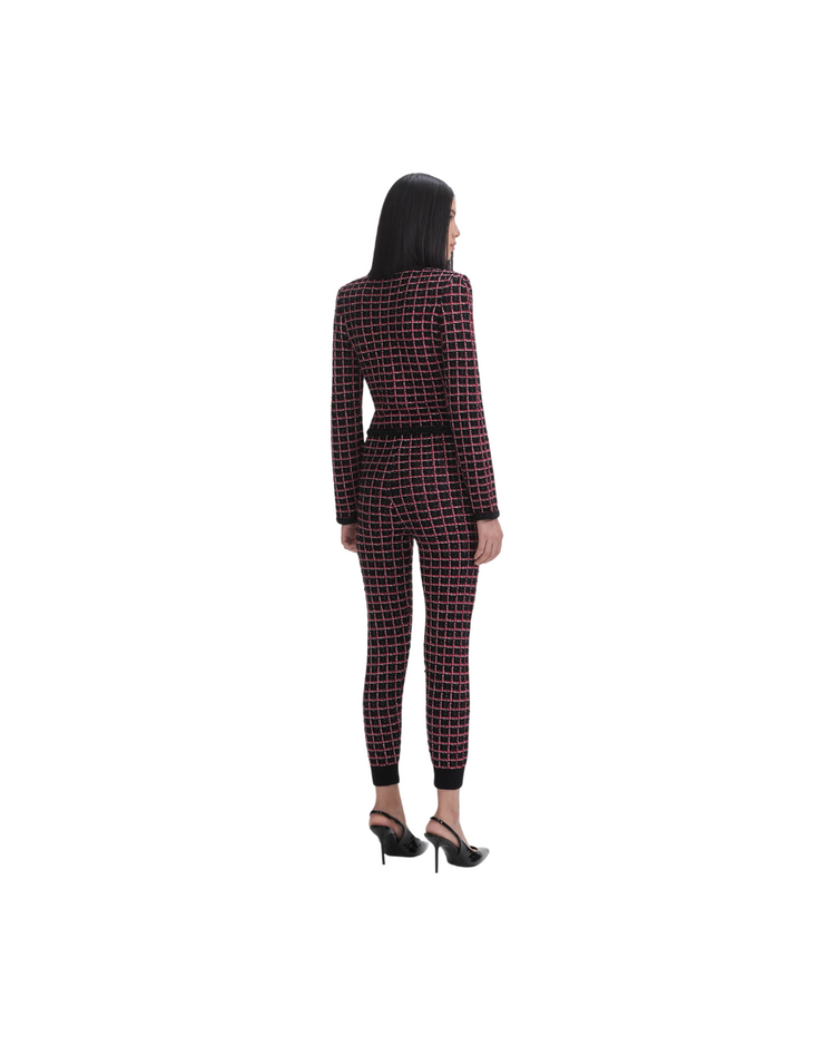 Black And Red Check Cardigan