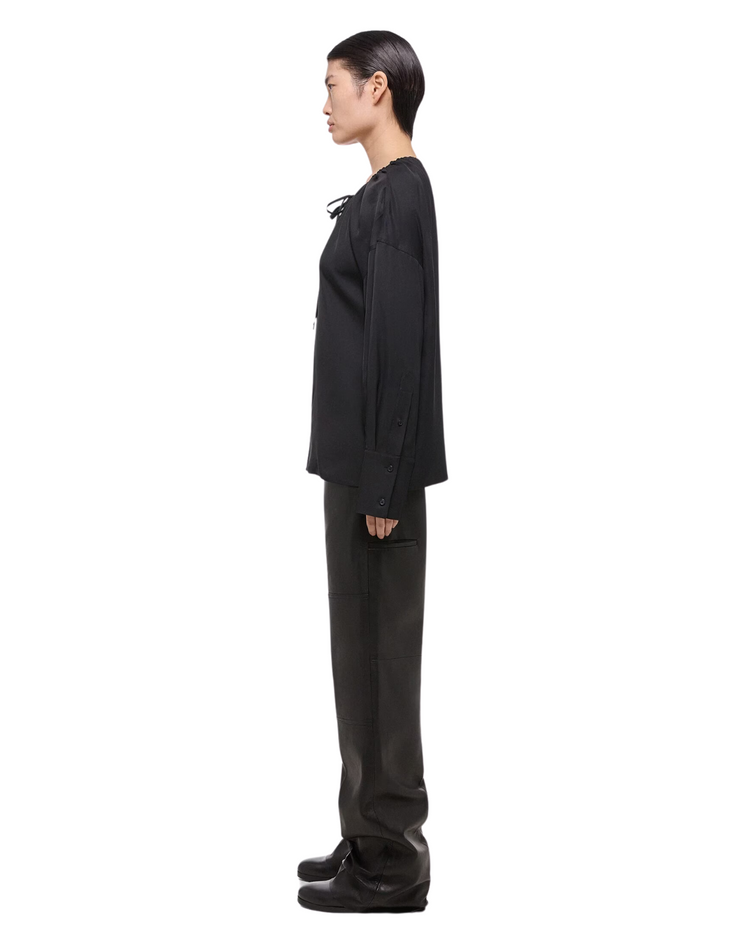 Drawstring Shirt Black