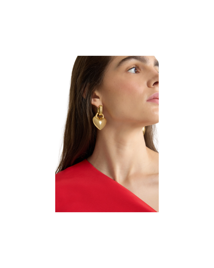 S Heart Hoop Earrings