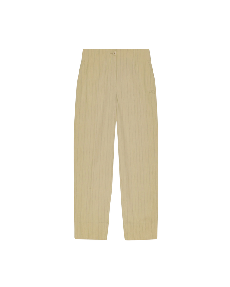 Stripe Suiting High Waist Pants