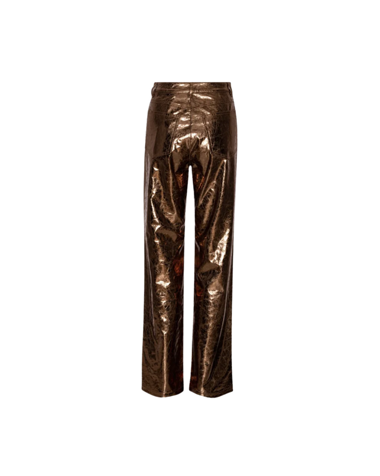 Textured High Waist Pants Toasted Coconut