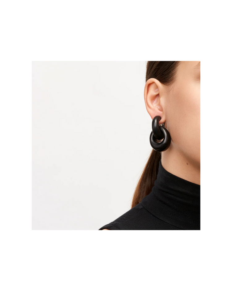 Havana Earrings Black