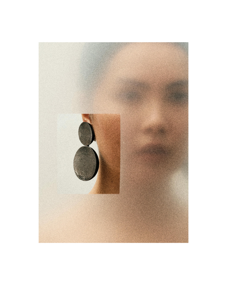 Arida Earrings: Acacia, Silverfoil