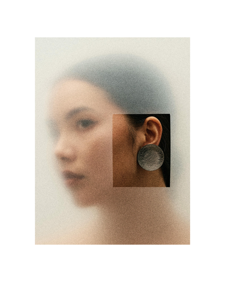 Opaca Earring: Acacia, Silverfoil