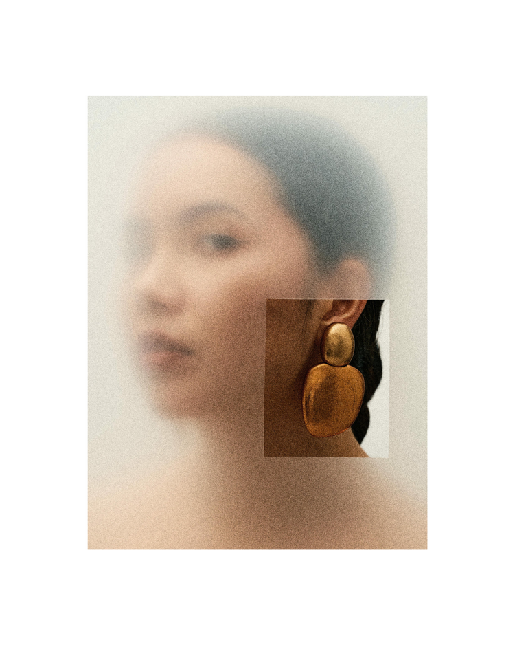 Luma Earring: Acacia, Goldfoil