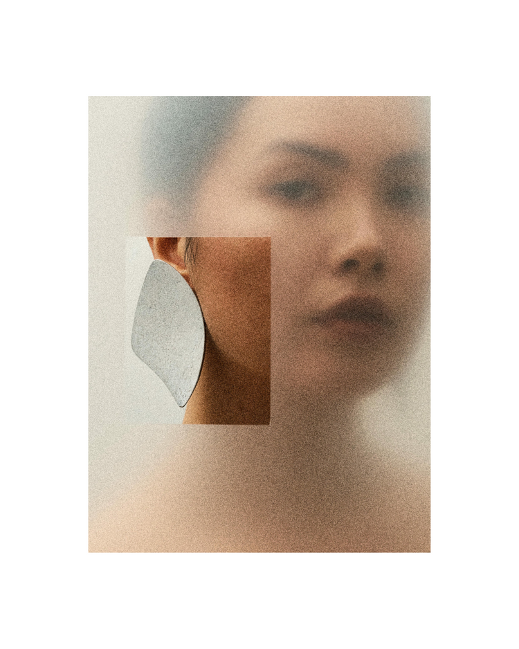 Riva Earrings: Acacia, Silverfoil