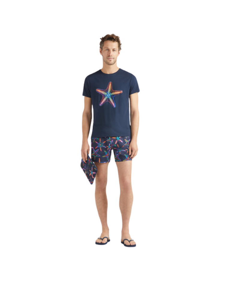 Men Stretch Short Swim Shorts Disco Stars
