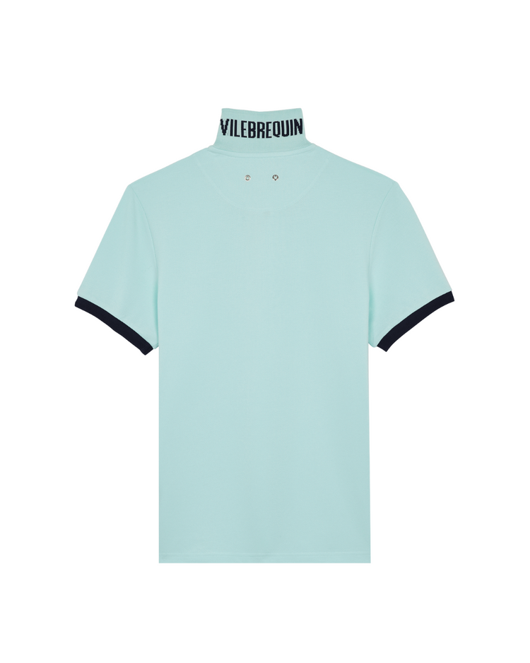 Men Organic Cotton Pique Polo Shirt Solid