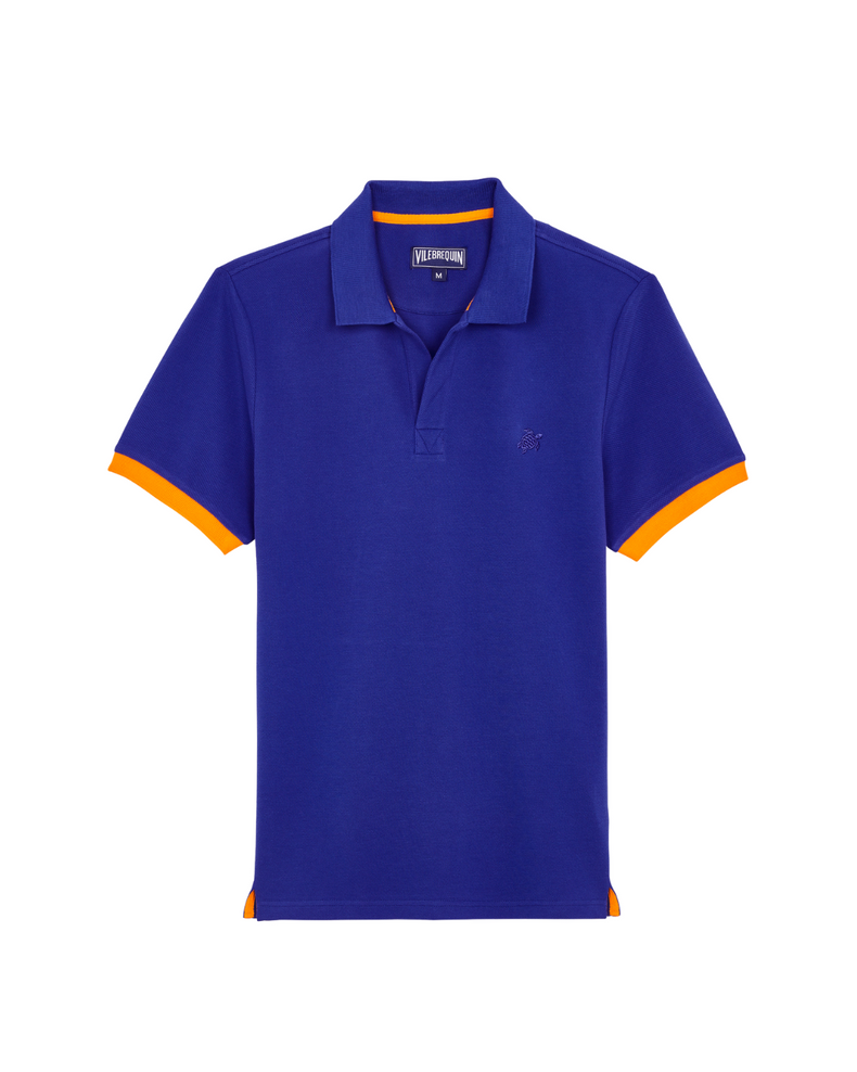 Men Organic Cotton Pique Polo Shirt Solid