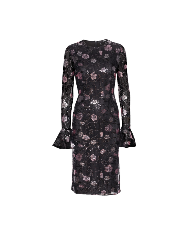 Lace Fitted Midi Dress