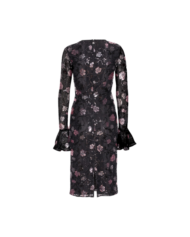 Lace Fitted Midi Dress