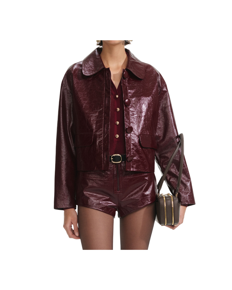 Burgundy Leather Jacket