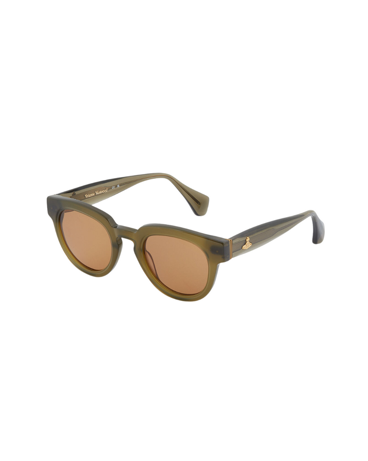 Miller Round Frame Sunglasses Green