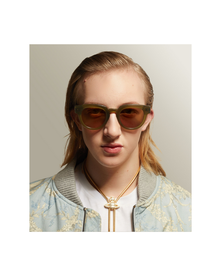 Miller Round Frame Sunglasses Green