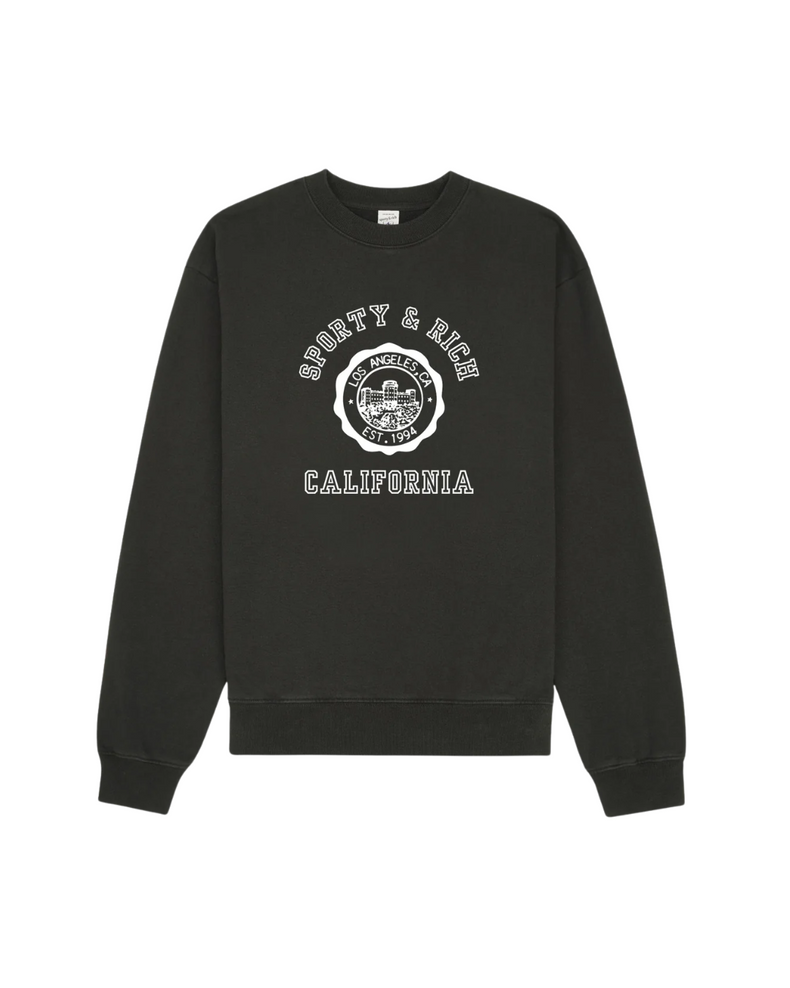 California Emblem Crewneck - Faded Black
