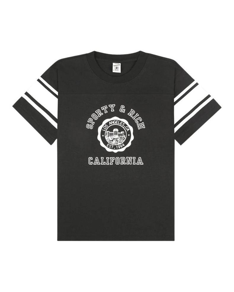 California Emblem Rugby Tee - Faded Black