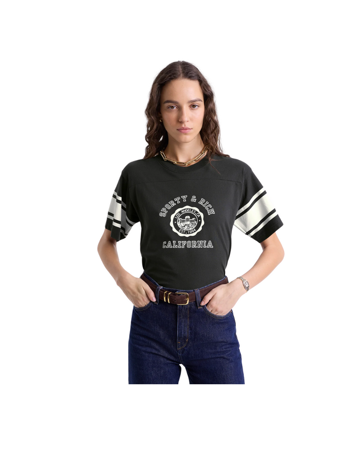 California Emblem Rugby Tee - Faded Black