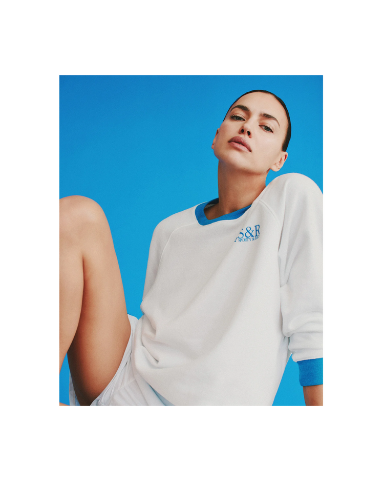 SR Runner Soft Crewneck - White