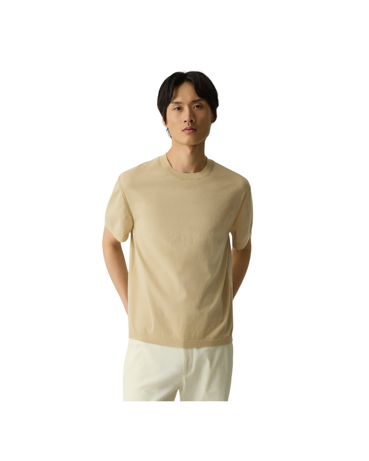 Relaxed Crewneck Tee In Cotton Light Twist