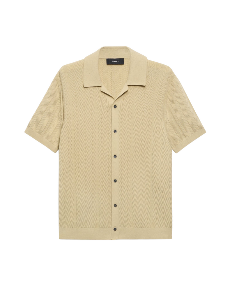 Camp Collar Shirt In Cotton Light Twist