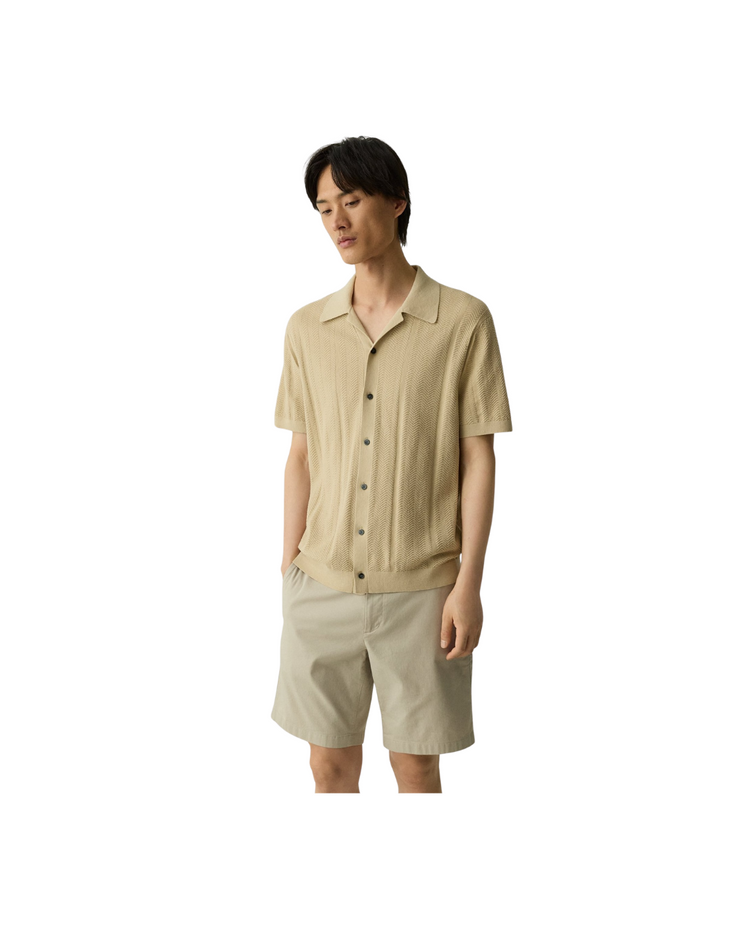 Camp Collar Shirt In Cotton Light Twist