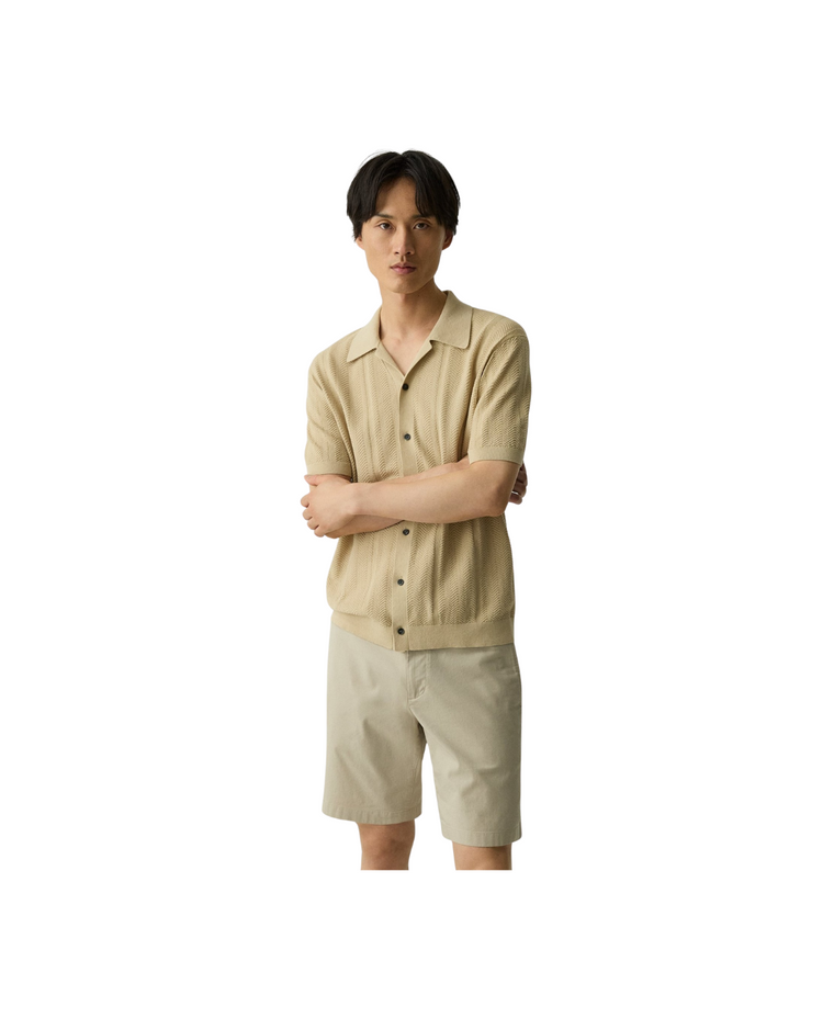 Camp Collar Shirt In Cotton Light Twist