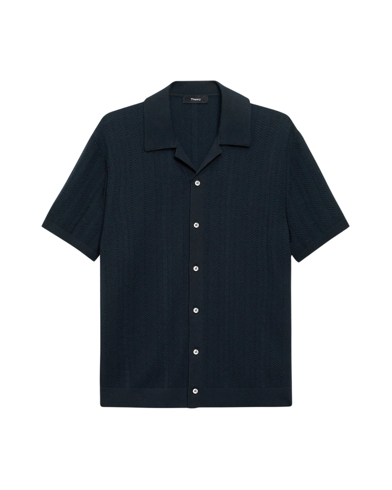 Camp Collar Shirt In Cotton Light Twist