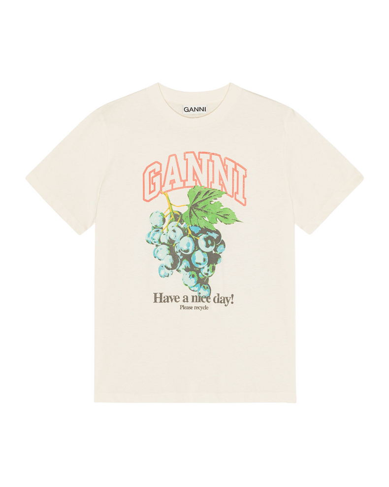 Basic Cotton Jersey Grapes Relaxed T-shirt