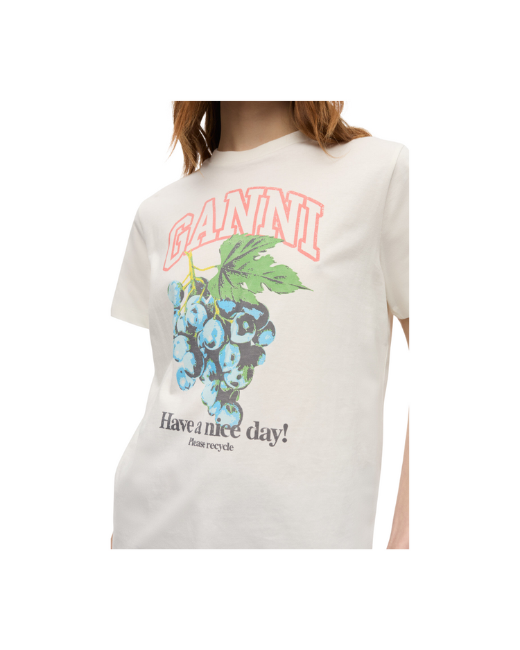 Basic Cotton Jersey Grapes Relaxed T-shirt