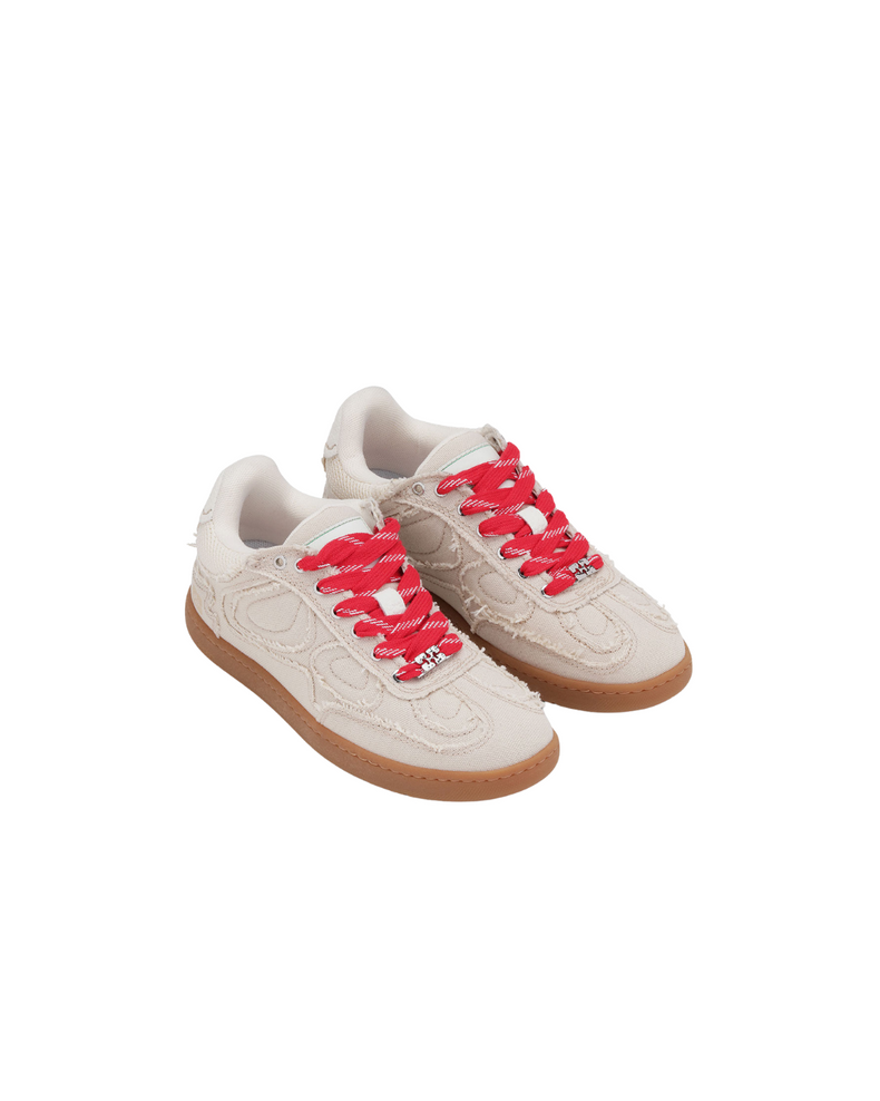 08 Canvas Raw Edge Sneakers