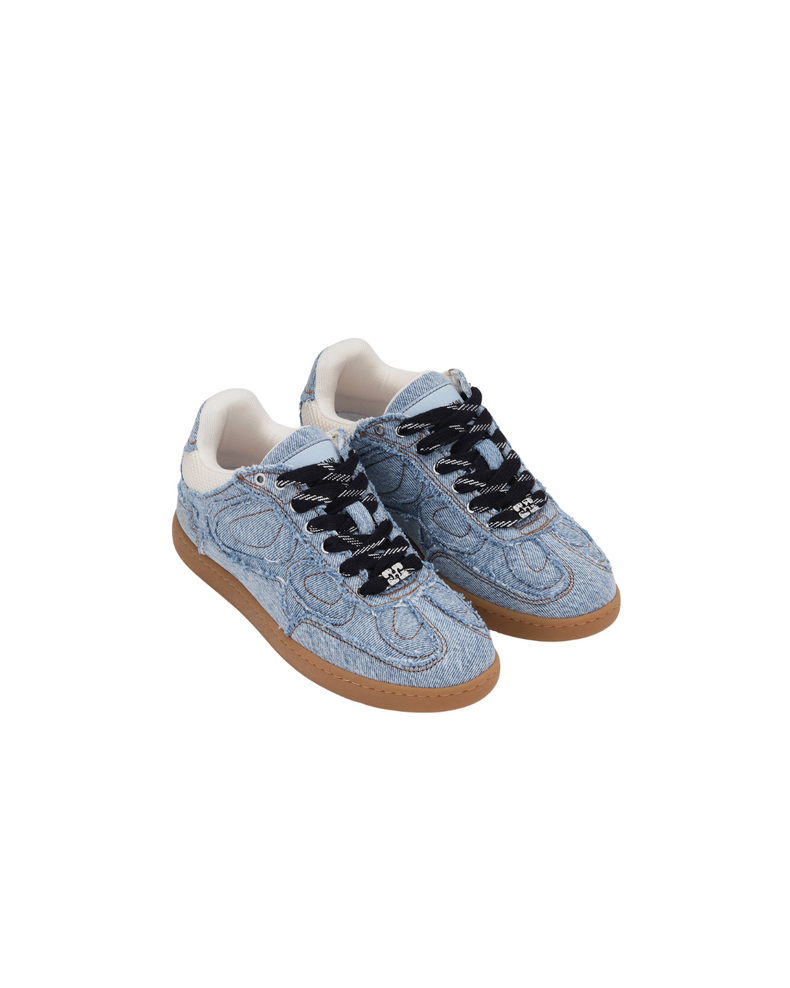08 Denim Raw Edge Sneakers