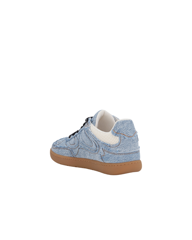 08 Denim Raw Edge Sneakers