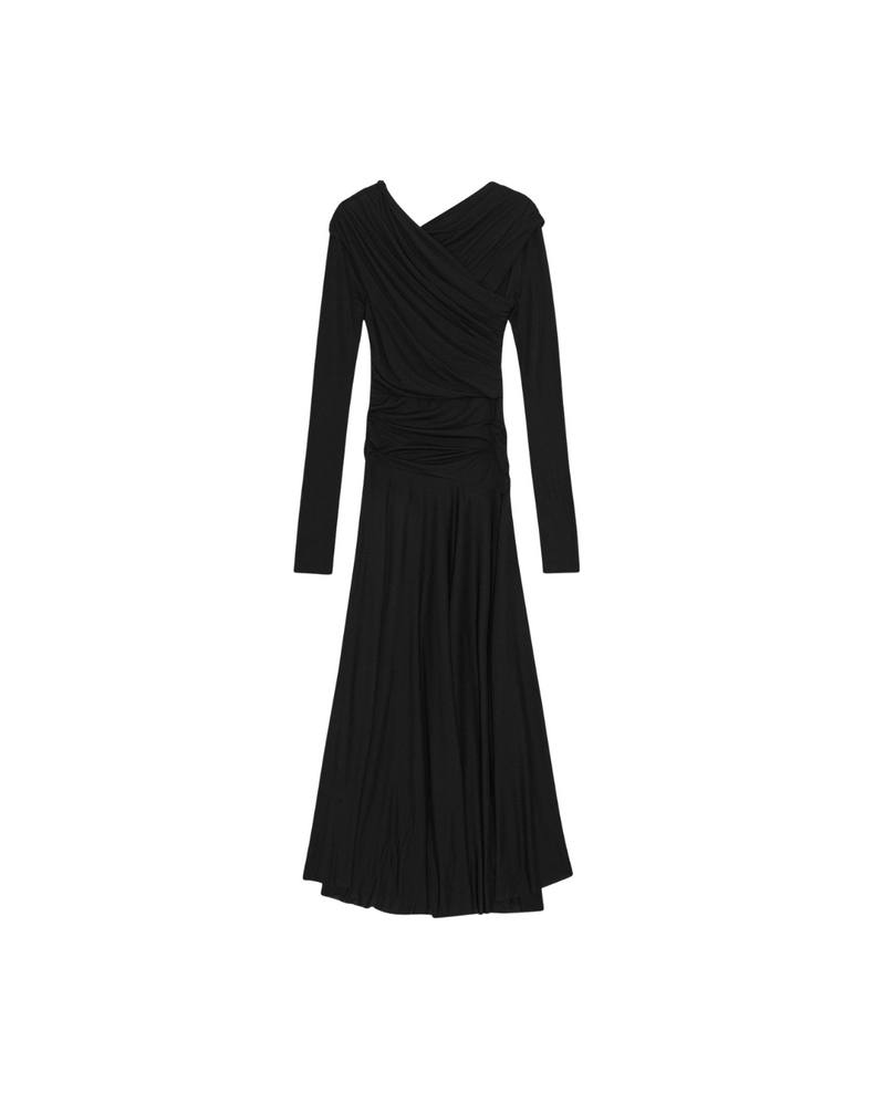 Black Ruched Dress