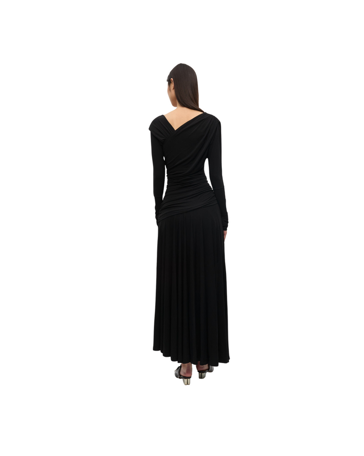 Black Ruched Dress
