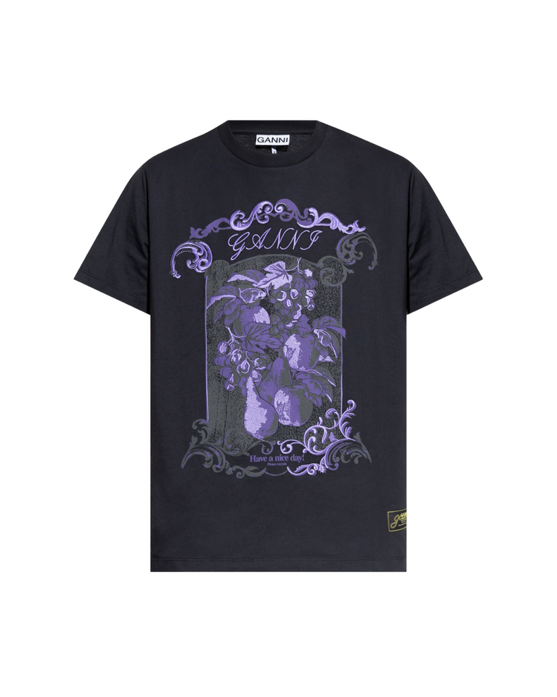 Basic Cotton Jersey Damask Relaxed T-shirt