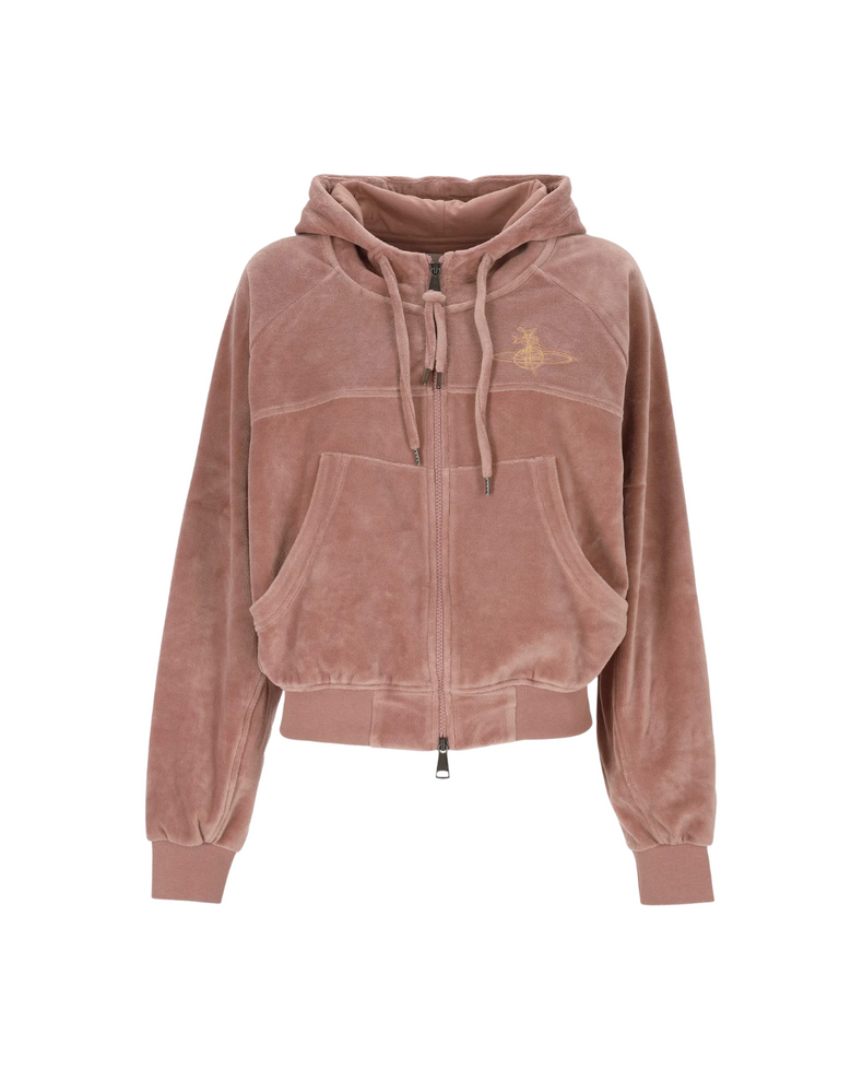 Cropped Raglan Zip Hoodie