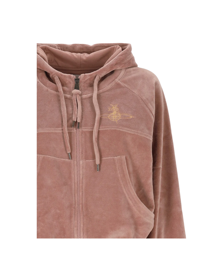 Cropped Raglan Zip Hoodie