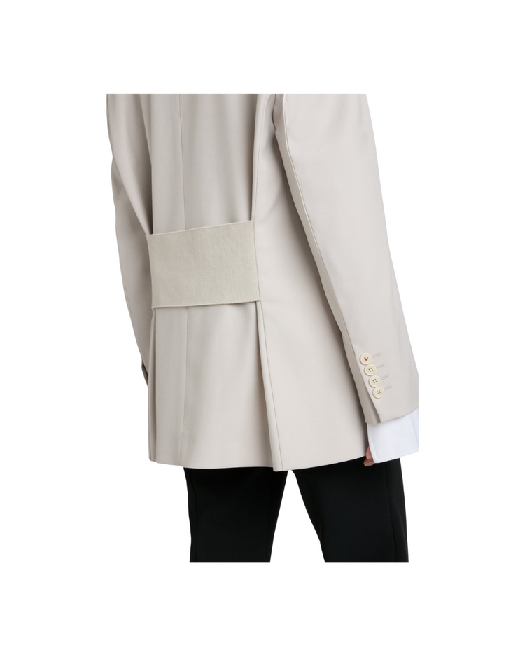 Relaxed Double Breasted Jacket In Pumice