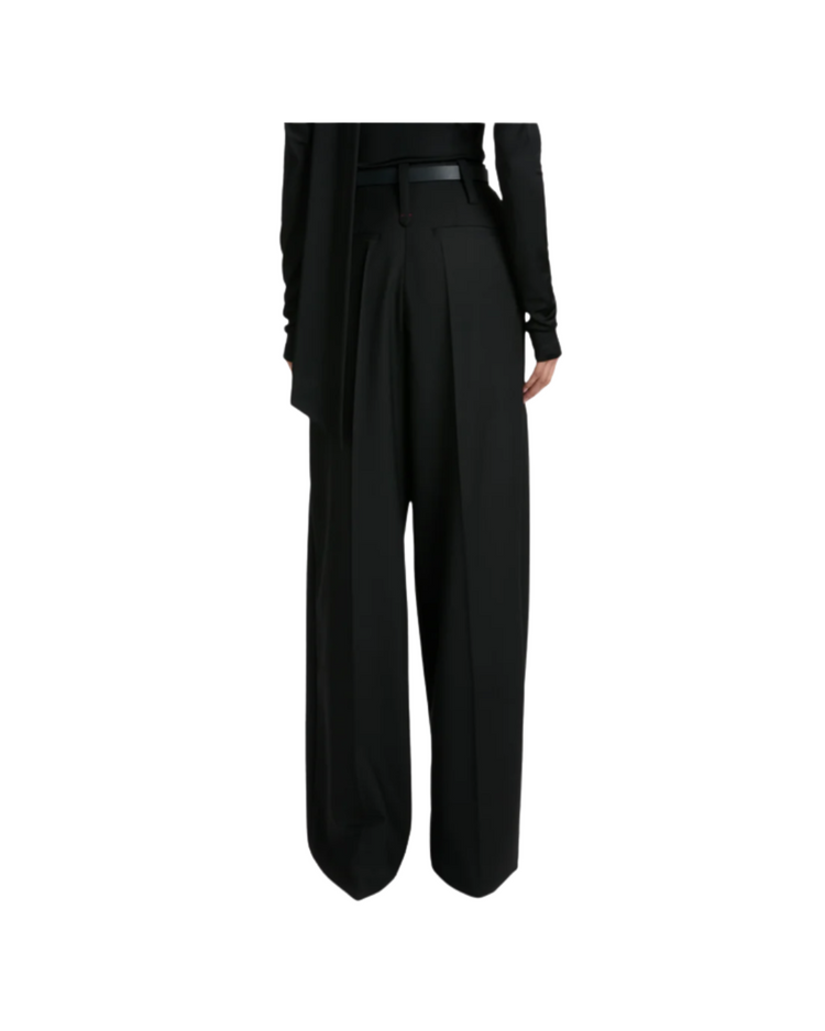 High Waisted Cinched Trouser In Black