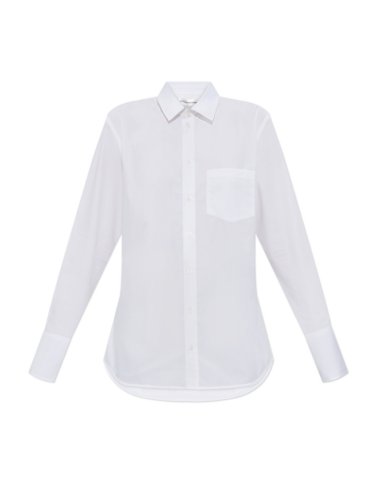 Tab Detail Shirt In White