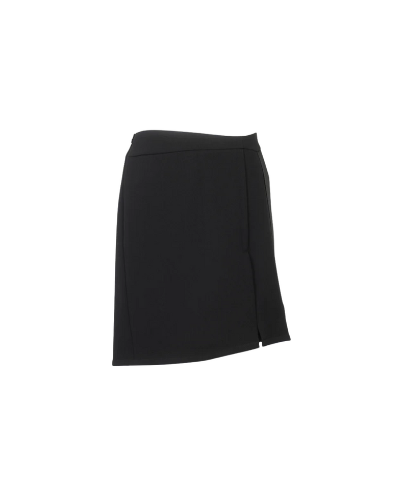 Contrast Detail Mini Skirt In Black