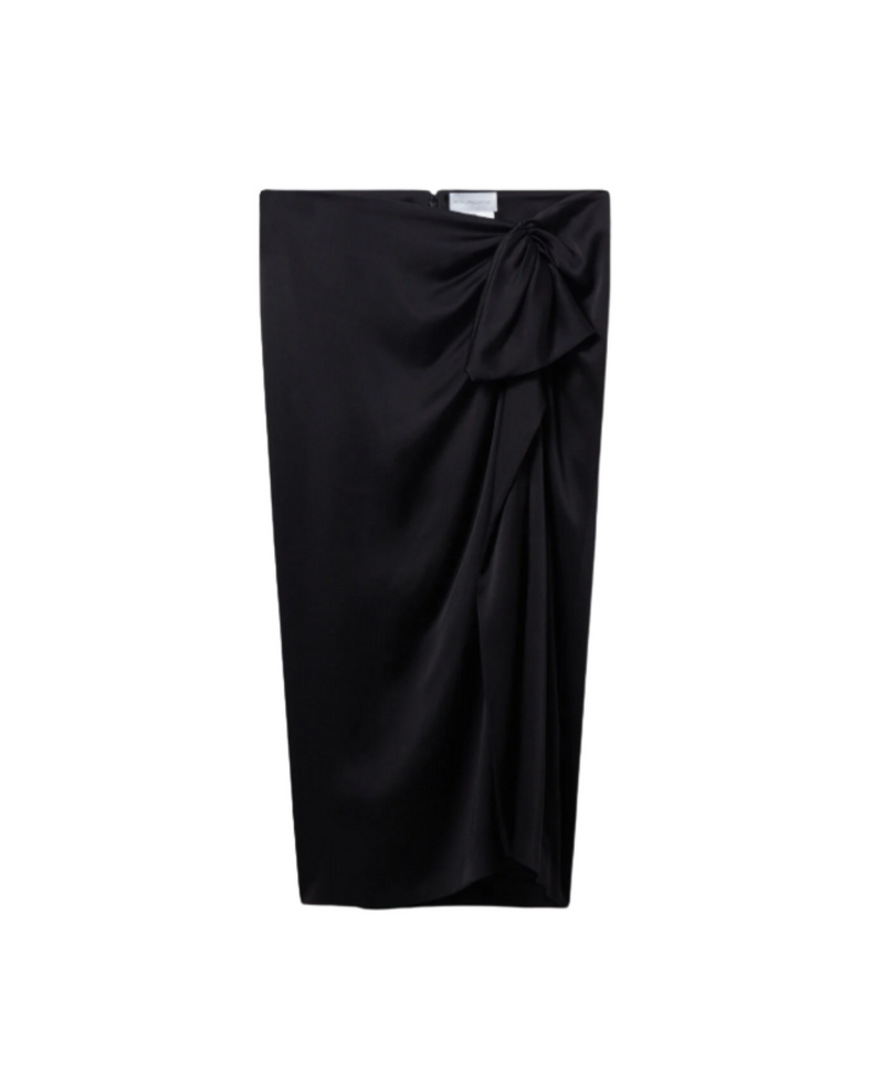 Knotted Asymmetric Midi Skirt