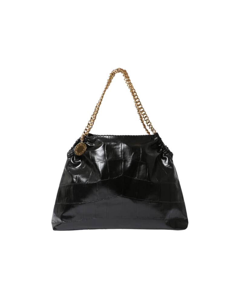 Falabella Crocodile-Embossed Drawstring Tote Bag