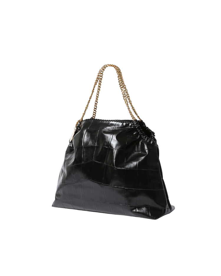 Falabella Crocodile-Embossed Drawstring Tote Bag