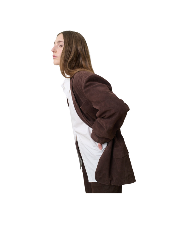 Oversized Suede Blazer